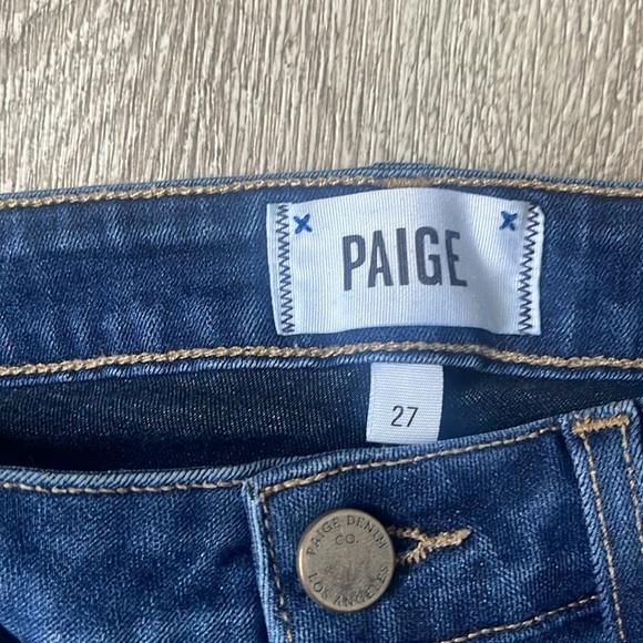 PAIGE Sz 27 Skyline Skinny Dark Wash Jeans denim - Picture 2 of 9